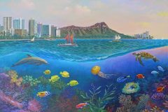 Hawaii Waikiki and Under Water 6 x 24